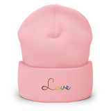 Philly Pride Love Script Beanie: Ellegantly Embroidered Pride Hat