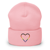 Philly Pride Heart Beanie: Embroidered Pride Hat