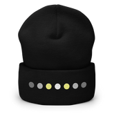 Embroidered Demigender Beanie: Pride Flag Horizontal Circle Design