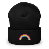 Embroidered Pansexual Rainbow Beanie: Pride Flag LGBTQ+ Design