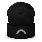 Embroidered Polysexual Rainbow Beanie: Pride Flag LGBTQ+ Design