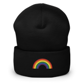 Embroidered Pride Rainbow Beanie: Pride Flag LGBTQ+ Design