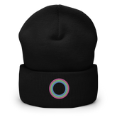 Embroidered Beanie: Polysexual Pride Ring Emblem Design