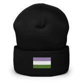 Genderqueer Pride Flag Embroidered Beanie