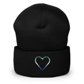 Gay Pride Heart Beanie: Embroidered Pride Hat