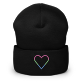 Polysexual Heart Beanie: Embroidered Pride Hat