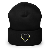Demigender Heart Beanie: Embroidered Pride Hat