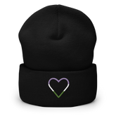 Genderqueer Heart Beanie: Embroidered Pride Hat