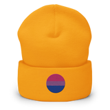 Bisexual Flag Embroidered Circle Beanie: Celebratory LGBTQ+ Pride Design