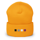 Embroidered Asexual Beanie: Pride Flag Horizontal Square Design