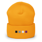 Embroidered Asexual Beanie: Pride Flag Horizontal Square Design