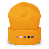 Embroidered Genderfluid Beanie: Pride Flag Horizontal Circle Design