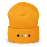 Embroidered Asexual Beanie: Pride Flag Horizontal Circle Design