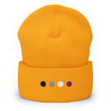 Embroidered Asexual Beanie: Pride Flag Horizontal Circle Design