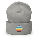 Queer Flag Embroidered Circle Beanie: Celebratory LGBTQ+ Pride Design