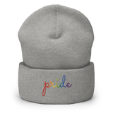 Pride Beanie: Cursive 'Pride' in Gradient Colors