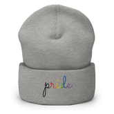Philly Pride Beanie: Cursive 'Pride' in Gradient Colors