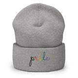 Philly Pride Beanie: Cursive 'Pride' in Gradient Colors