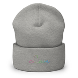 Polysexual Love Script Beanie: Ellegantly Embroidered Pride Hat