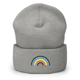 Embroidered Queer Rainbow Beanie: Pride Flag LGBTQ+ Design