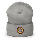 Embroidered Beanie: Philly Pride Ring Emblem Design