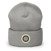 Embroidered Beanie: Nonbinary Pride Ring Emblem Design