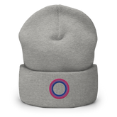 Embroidered Beanie: Bisexual Pride Ring Emblem Design