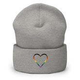 Philly Pride Heart Beanie: Embroidered Pride Hat