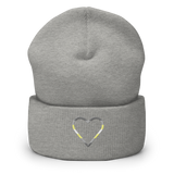 Demigender Heart Beanie: Embroidered Pride Hat