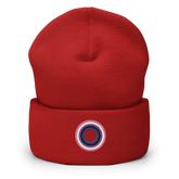 Embroidered Beanie: Genderfluid Pride Ring Emblem Design