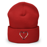 Agender Heart Beanie: Embroidered Pride Hat
