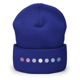 Embroidered Bigender Beanie: Pride Flag Horizontal Circle Design
