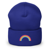 Embroidered Pansexual Rainbow Beanie: Pride Flag LGBTQ+ Design