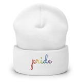 Pride Beanie: Cursive 'Pride' in Gradient Colors