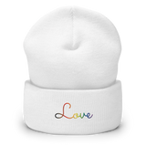 Philly Pride Love Script Beanie: Ellegantly Embroidered Pride Hat
