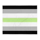 Agender Pride Throw Blanket: Cozy LGBTQ+ Decorative Print