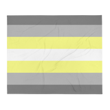 Demigender Pride Throw Blanket: Cozy LGBTQ+ Decorative Print