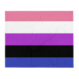 Genderfluid Pride Throw Blanket: Cozy LGBTQ+ Decorative Print