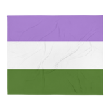 Genderqueer Pride Throw Blanket: Cozy LGBTQ+ Decorative Print