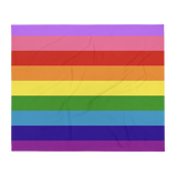 Gilbert Baker Pride Throw Blanket: Cozy LGBTQ+ Decorative Print