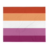 Lesbian Pride Throw Blanket: Cozy LGBTQ+ Decorative Print