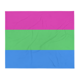 Polysexual Pride Throw Blanket: Cozy LGBTQ+ Decorative Print