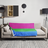 Polysexual Pride Throw Blanket: Cozy LGBTQ+ Decorative Print