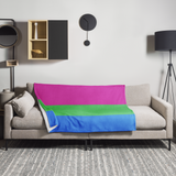 Polysexual Pride Throw Blanket: Cozy LGBTQ+ Decorative Print