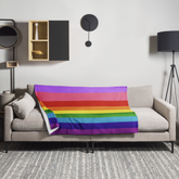 Gilbert Baker Pride Throw Blanket: Cozy LGBTQ+ Decorative Print