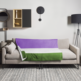 Genderqueer Pride Throw Blanket: Cozy LGBTQ+ Decorative Print