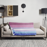 Bigender Pride Throw Blanket: Cozy LGBTQ+ Decorative Print