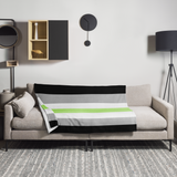 Agender Pride Throw Blanket: Cozy LGBTQ+ Decorative Print