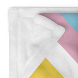 Intersex-Inclusive Pride Progress Pride Throw Blanket: Cozy LGBTQ+ Decorative Print