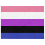 Genderfluid Pride Throw Blanket: Cozy LGBTQ+ Decorative Print